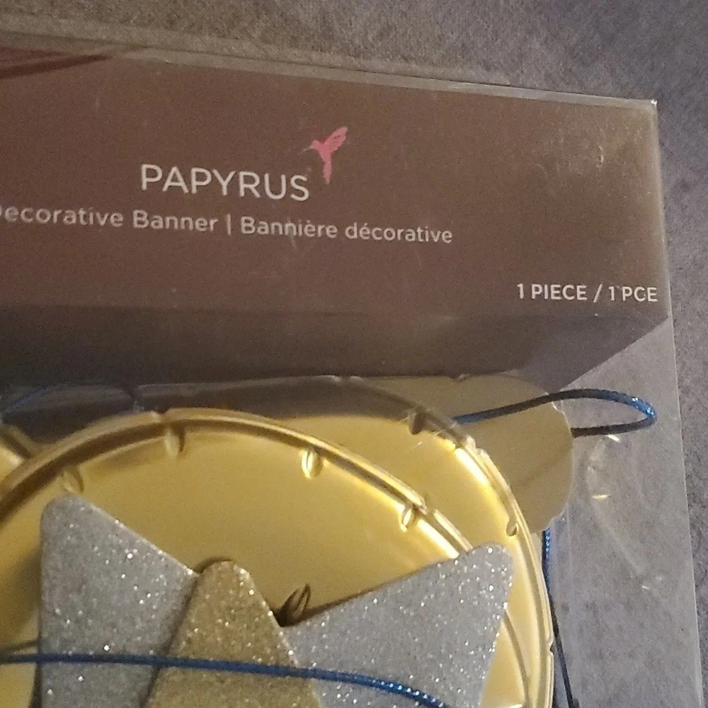 Papyrus party decor sign Papyrus PARTY‎ sign 1 piece Star Stars Gold Blue
